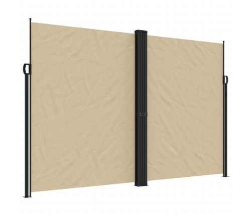 Toldo lateral retráctil beige 220x1200 cm