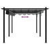 Cenador de jardín con techo retráctil aluminio antracita 3x6 m