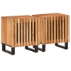 Mesitas de noche 2 uds madera maciza de acacia 40x34x46 cm