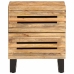 Mesita de noche de madera maciza de mango rugosa 40x34x46 cm