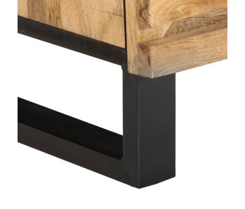 Mesita de noche de madera maciza de mango rugosa 40x34x46 cm