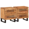 Mesitas de noche 2 uds madera maciza de acacia 40x34x46 cm