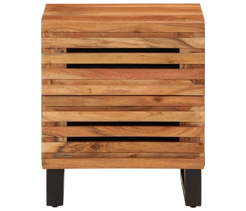 Mesitas de noche 2 uds madera maciza de acacia 40x34x46 cm