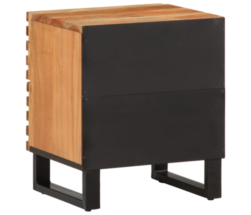 Mesitas de noche 2 uds madera maciza de acacia 40x34x46 cm