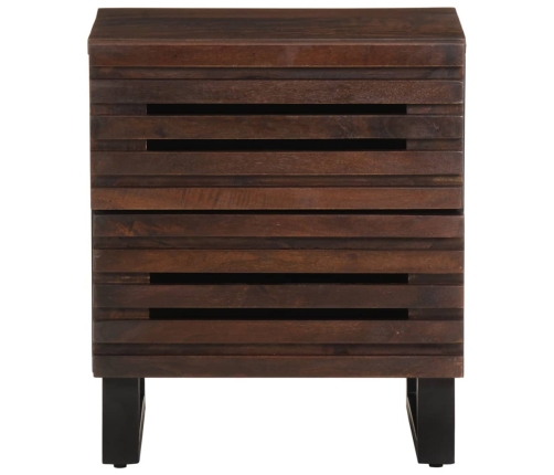 Mesita de noche de madera maciza de mango 40x34x46 cm