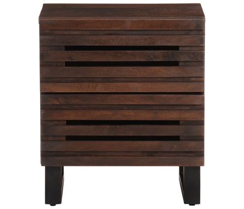 Mesitas de noche 2 uds madera maciza de mango 40x34x46 cm