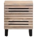 Mesita de noche madera maciza mango blanqueado 40x34x46 cm