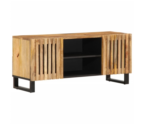 Mueble de TV madera maciza de mango rugosa 105x34x46 cm