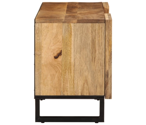 Mueble de TV madera maciza de mango rugosa 105x34x46 cm