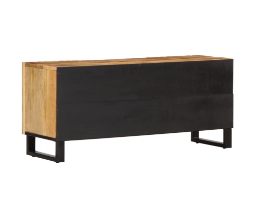 Mueble de TV madera maciza de mango rugosa 105x34x46 cm