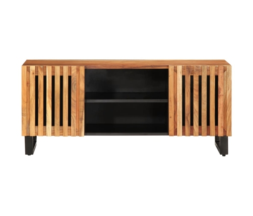 Mueble de TV madera maciza de acacia 105x34x46 cm