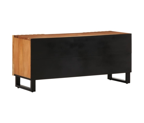 Mueble de TV madera maciza de acacia 105x34x46 cm