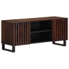 Mueble de TV madera maciza mango marrón 105x34x46 cm