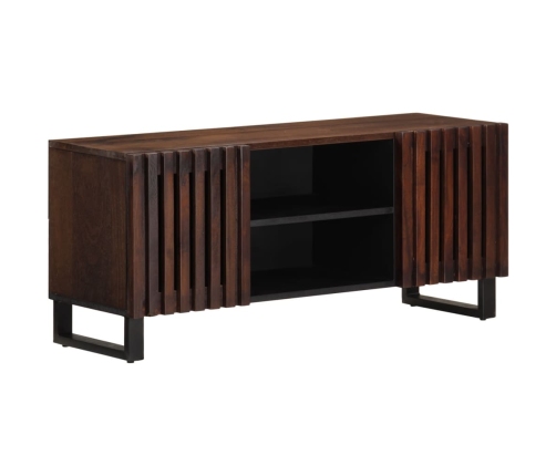 Mueble de TV madera maciza mango marrón 105x34x46 cm