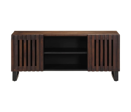 Mueble de TV madera maciza mango marrón 105x34x46 cm