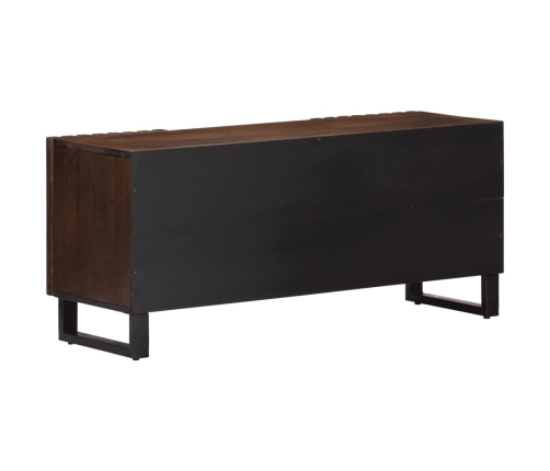 Mueble de TV madera maciza mango marrón 105x34x46 cm