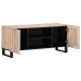 Mueble de TV madera maciza de mango blanco 105x34x46 cm