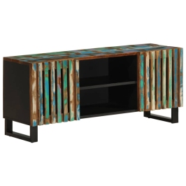 Mueble de TV madera maciza de acacia 105x34x46 cm