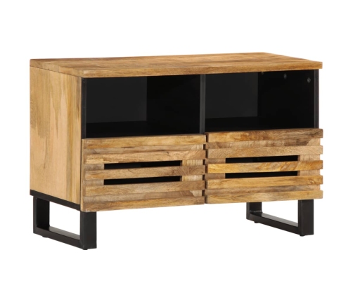 Mueble de TV madera maciza de mango rugosa 70x34x46 cm