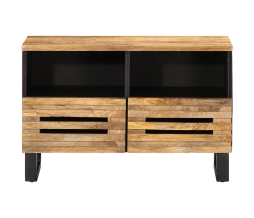 Mueble de TV madera maciza de mango rugosa 70x34x46 cm