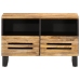 Mueble de TV madera maciza de mango rugosa 70x34x46 cm