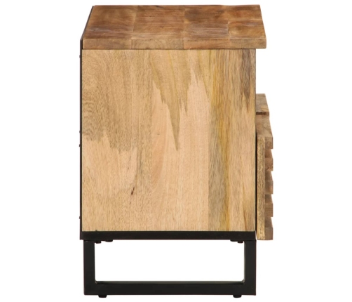 Mueble de TV madera maciza de mango rugosa 70x34x46 cm