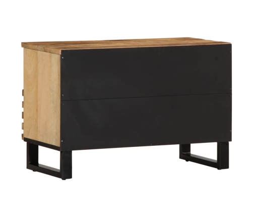 Mueble de TV madera maciza de mango rugosa 70x34x46 cm