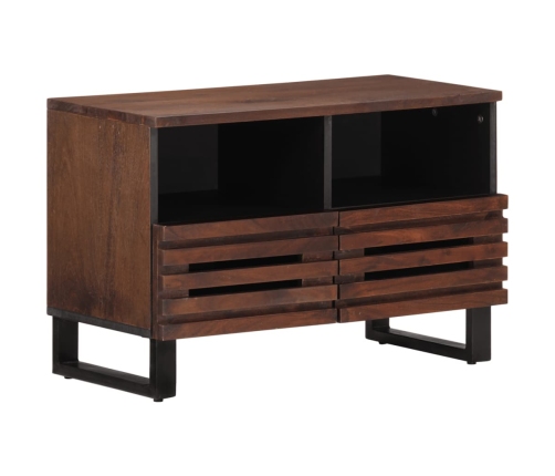 Mueble de TV madera maciza mango marrón 70x34x46 cm