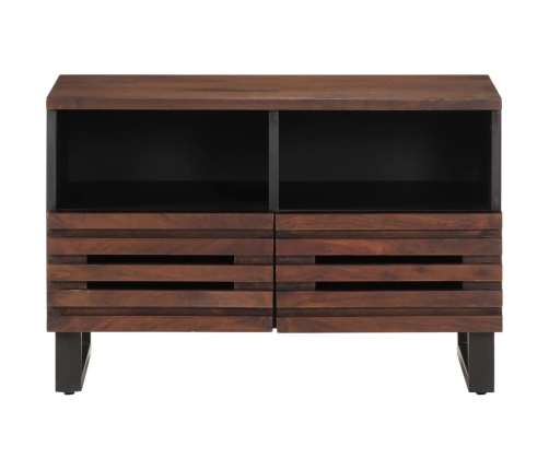 Mueble de TV madera maciza mango marrón 70x34x46 cm