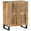 Aparador de madera maciza de mango rugosa 60x34x75 cm