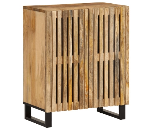 Aparador de madera maciza de mango rugosa 60x34x75 cm