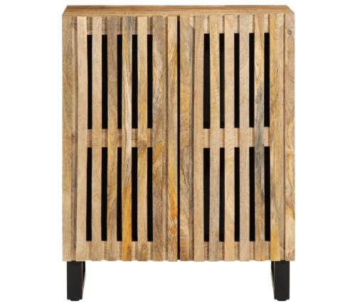 Aparador de madera maciza de mango rugosa 60x34x75 cm