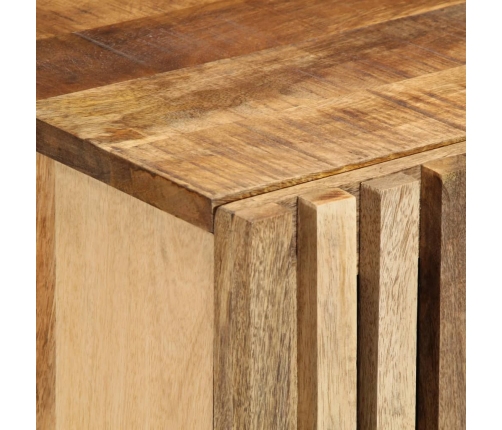 Aparador de madera maciza de mango rugosa 60x34x75 cm