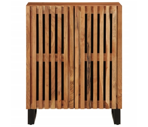 Aparador de madera maciza acacia 60x34x75 cm