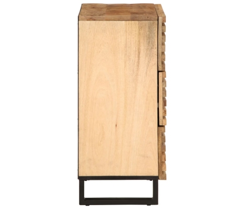 Aparador de madera maciza de mango rugosa 60x34x75 cm