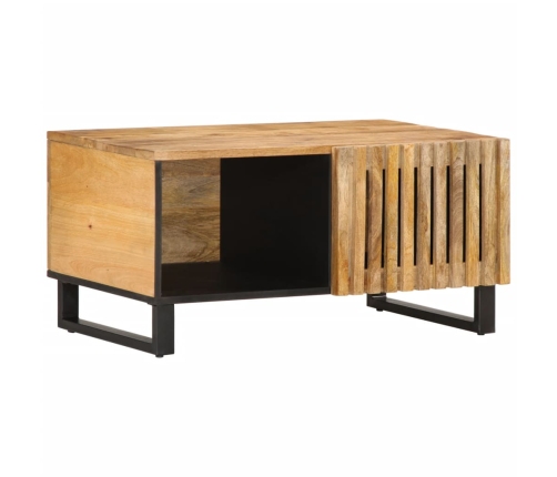 Mesa de centro de madera maciza de mango rugosa 80x51x40 cm