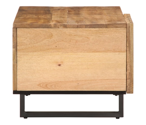 Mesa de centro de madera maciza de mango rugosa 80x51x40 cm