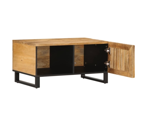 Mesa de centro de madera maciza de mango rugosa 80x51x40 cm