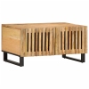 Mesa de centro de madera maciza de mango rugosa 80x51x40 cm