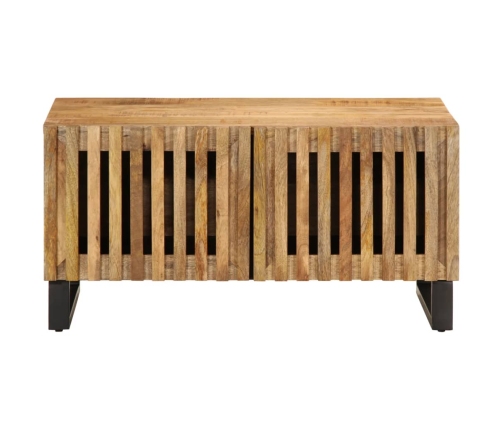 Mesa de centro de madera maciza de mango rugosa 80x51x40 cm