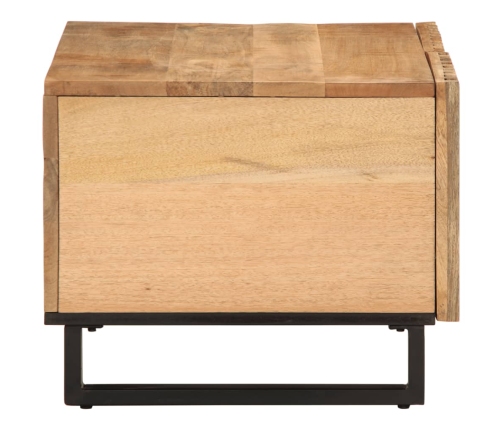 Mesa de centro de madera maciza de mango rugosa 80x51x40 cm