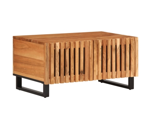 Mesa de centro madera maciza de acacia 80x51x40 cm