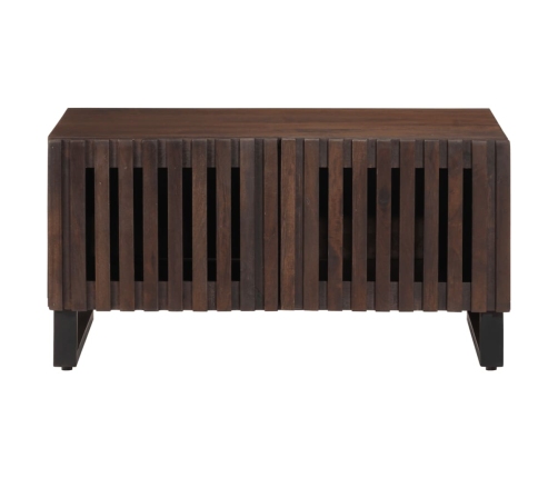 Mesa de centro madera maciza mango marrón 80x51x40 cm