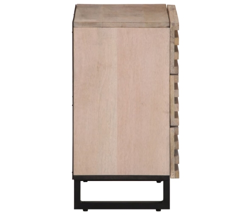 Mesita de noche madera maciza de mango 50x34x62 cm