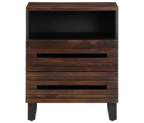 Mesita de noche madera maciza de mango 50x34x62 cm