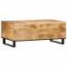 Mesa de centro de madera maciza de mango rugosa 100x55x40 cm