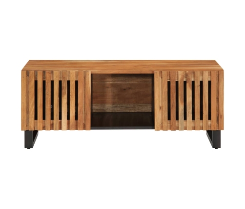 Mesa de centro de madera maciza de acacia 100x55x40 cm