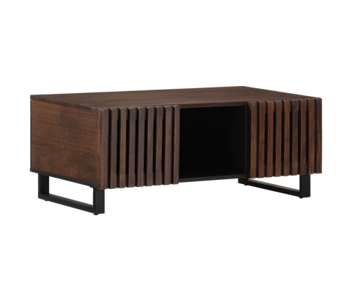 vidaXL Mesa de centro de madera maciza mango marrón 100x55x40 cm