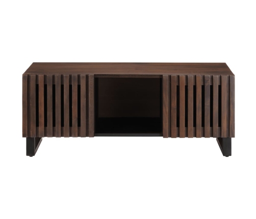 vidaXL Mesa de centro de madera maciza mango marrón 100x55x40 cm