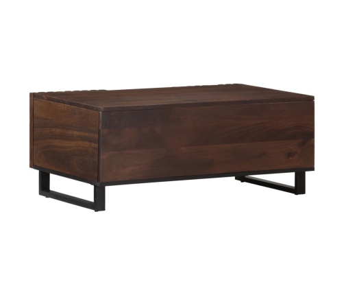 vidaXL Mesa de centro de madera maciza mango marrón 100x55x40 cm